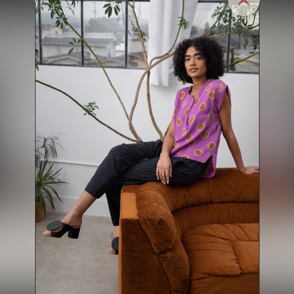 Seek Collective | Kerry Orchid + Camel Polkadot 100% Silk XS